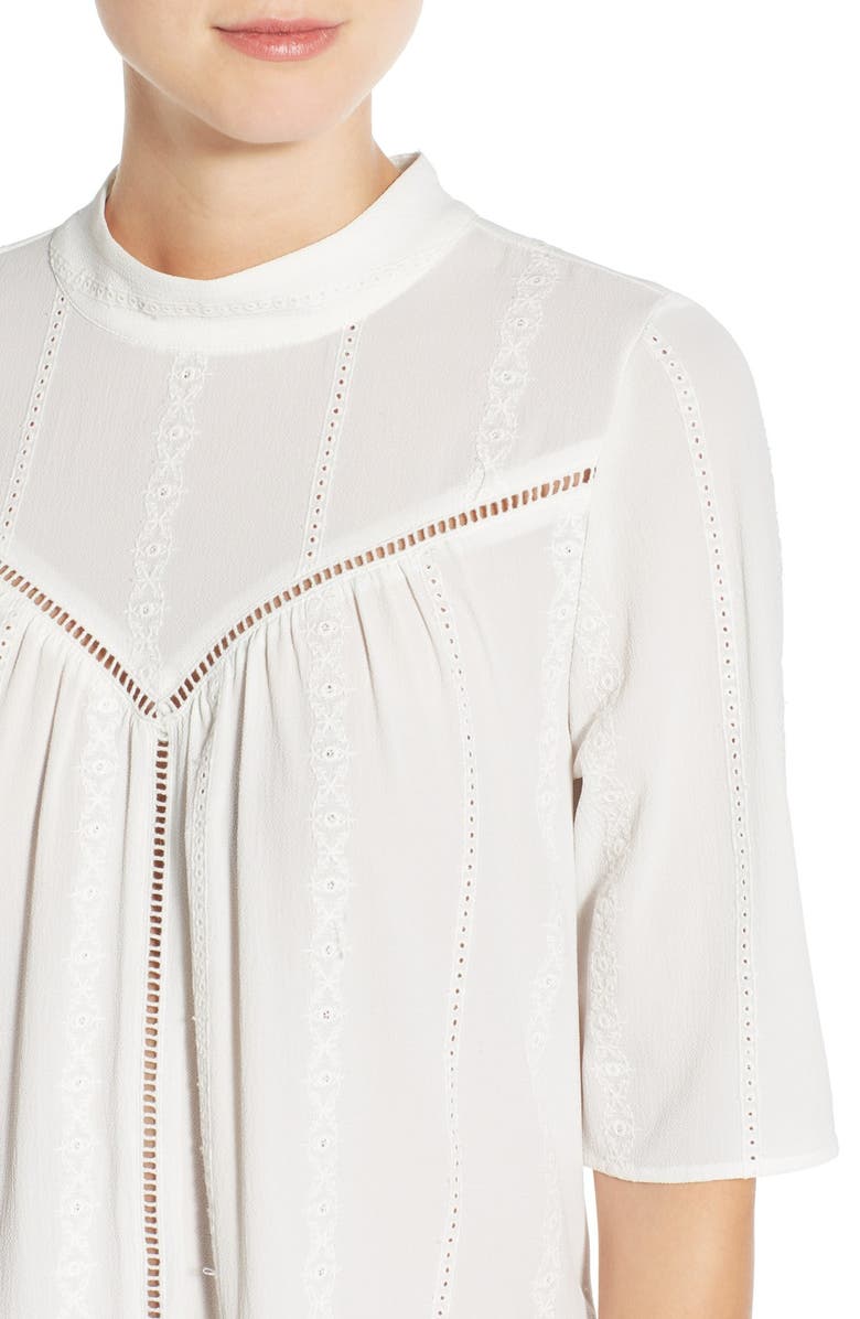 Leith Lace Hem Peasant Tunic, Alternate, color, 