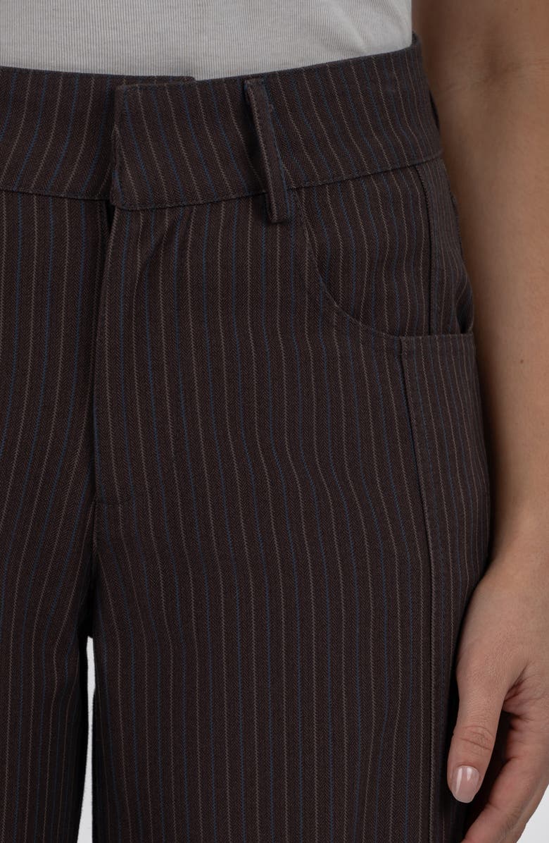 KUT from the Kloth High Rise Crop Wide Leg Pants, Alternate, color, Chocolate