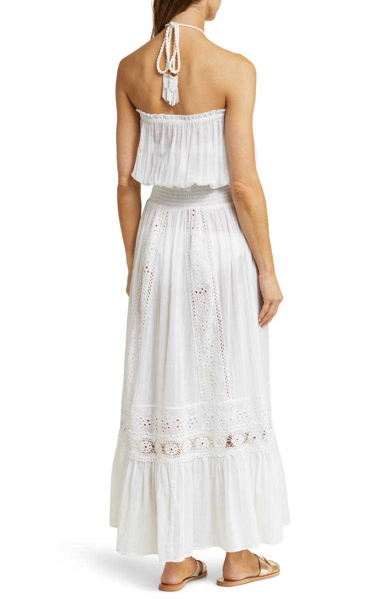 Ramy Brook Elyse Broderie Anglaise Cover-Up Dress, Alternate, color, 