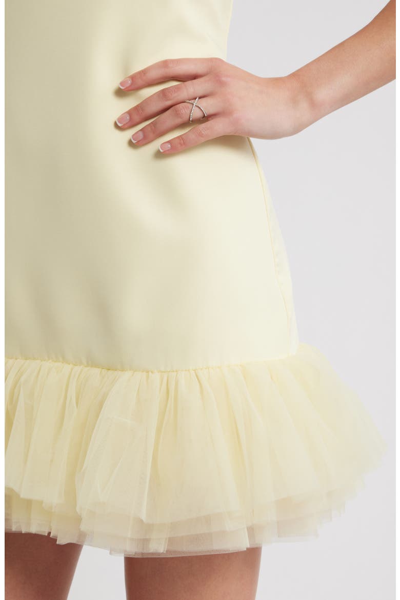 Tulle Ruffle Strapless Minidress, Alternate, color, YELLOW FROST