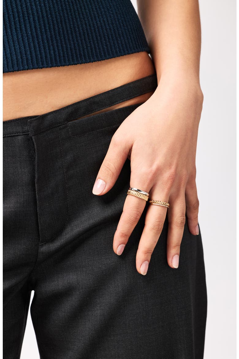 Solid White Gold - Slim Eclipse Ring, Alternate, color, Gold