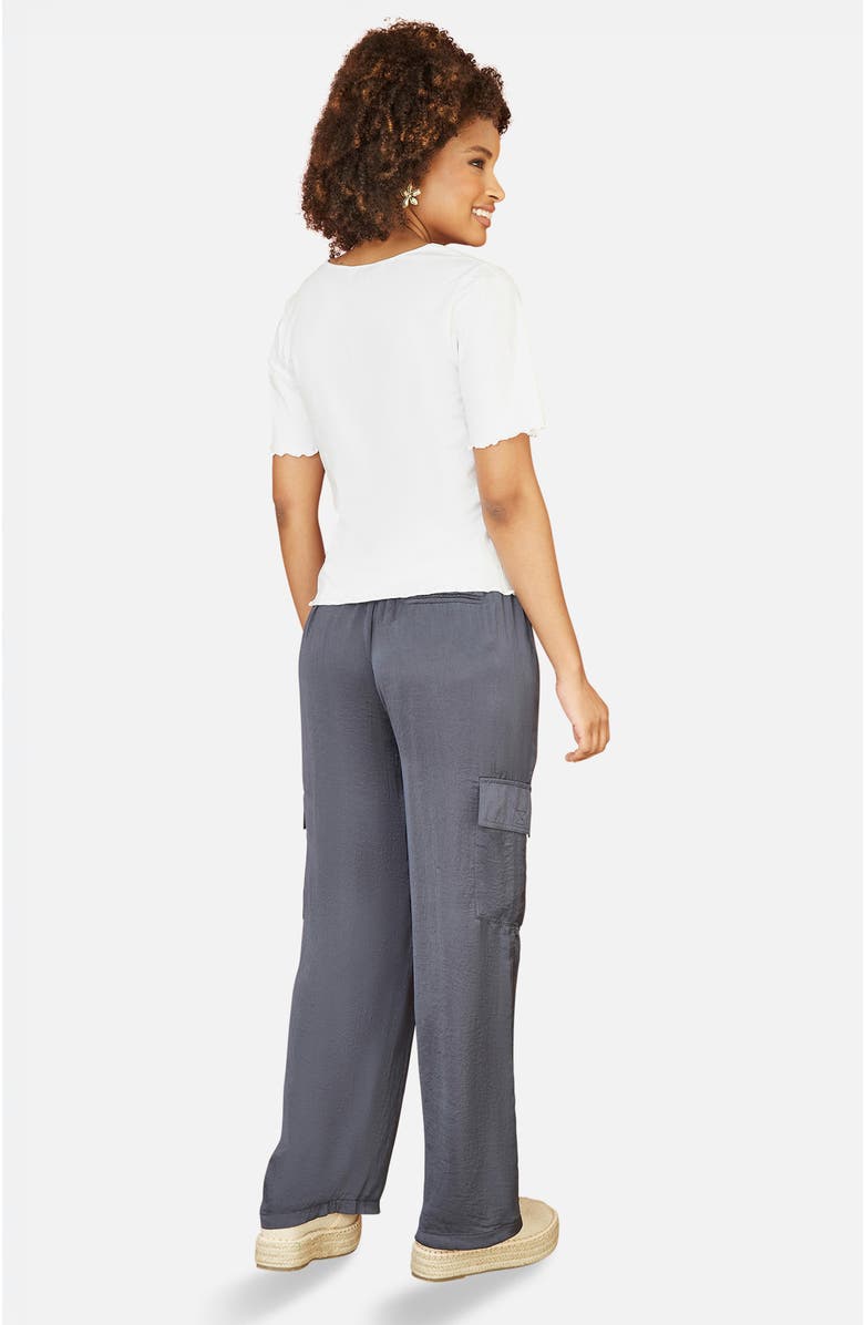 Yumi Cotton Button Detail T-Shirt, Alternate, color, White