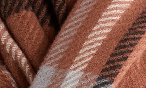 Vince Camuto Oversized Twill Plaid Scarf In Brown