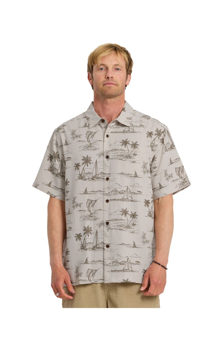 Quiksilver Waterman Sail Away WM SS Short Sleeve Shirt, Alternate, color, Moonbeam