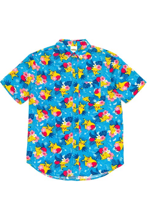 Pikachu Hawaiian Short Sleeve Button Down Shirt
