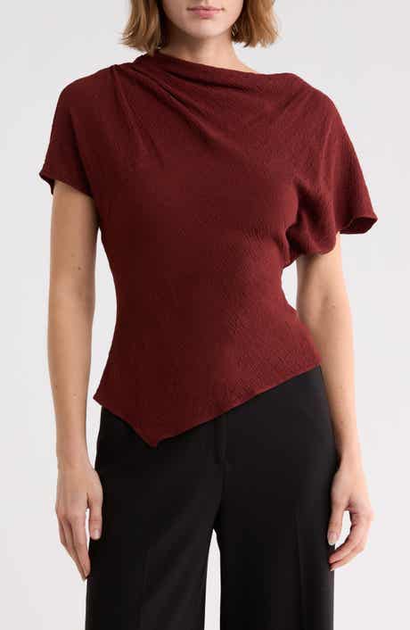 Dena Asymmetric Short Sleeve Top