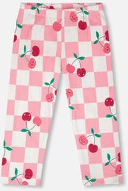 Deux par Deux Organic Cotton Jersey Cherries Slim Fit Capri