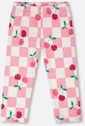 Deux par Deux Organic Cotton Jersey Cherries Slim Fit Capri