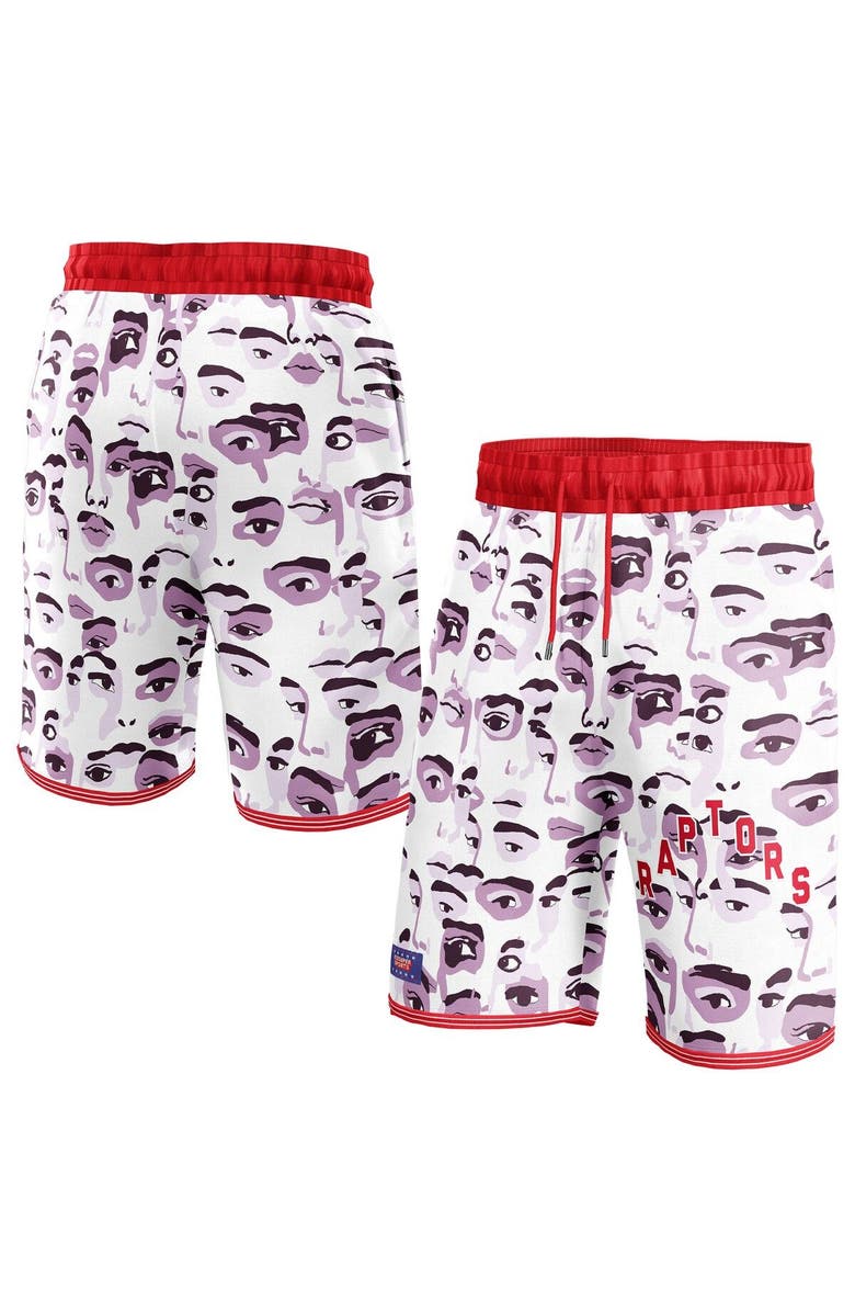 NBA X KIDSUPER Unisex NBA & KidSuper Studios by Fanatics White Toronto Raptors Hometown Shorts, Main, color, White