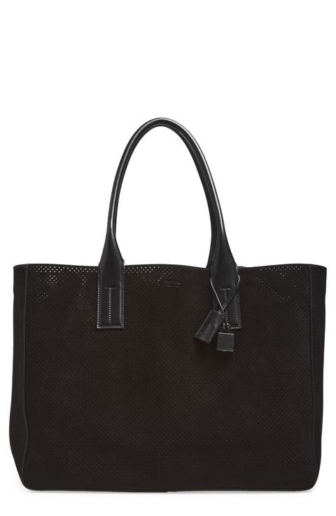 Perforated Suede Tote