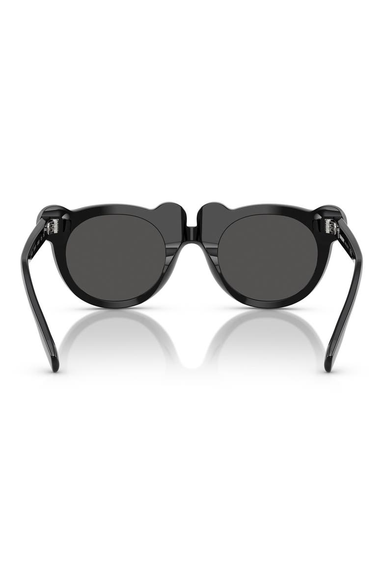 Kids' 43mm Irregular Sunglasses, Alternate, color, BLACK / DARK GREY