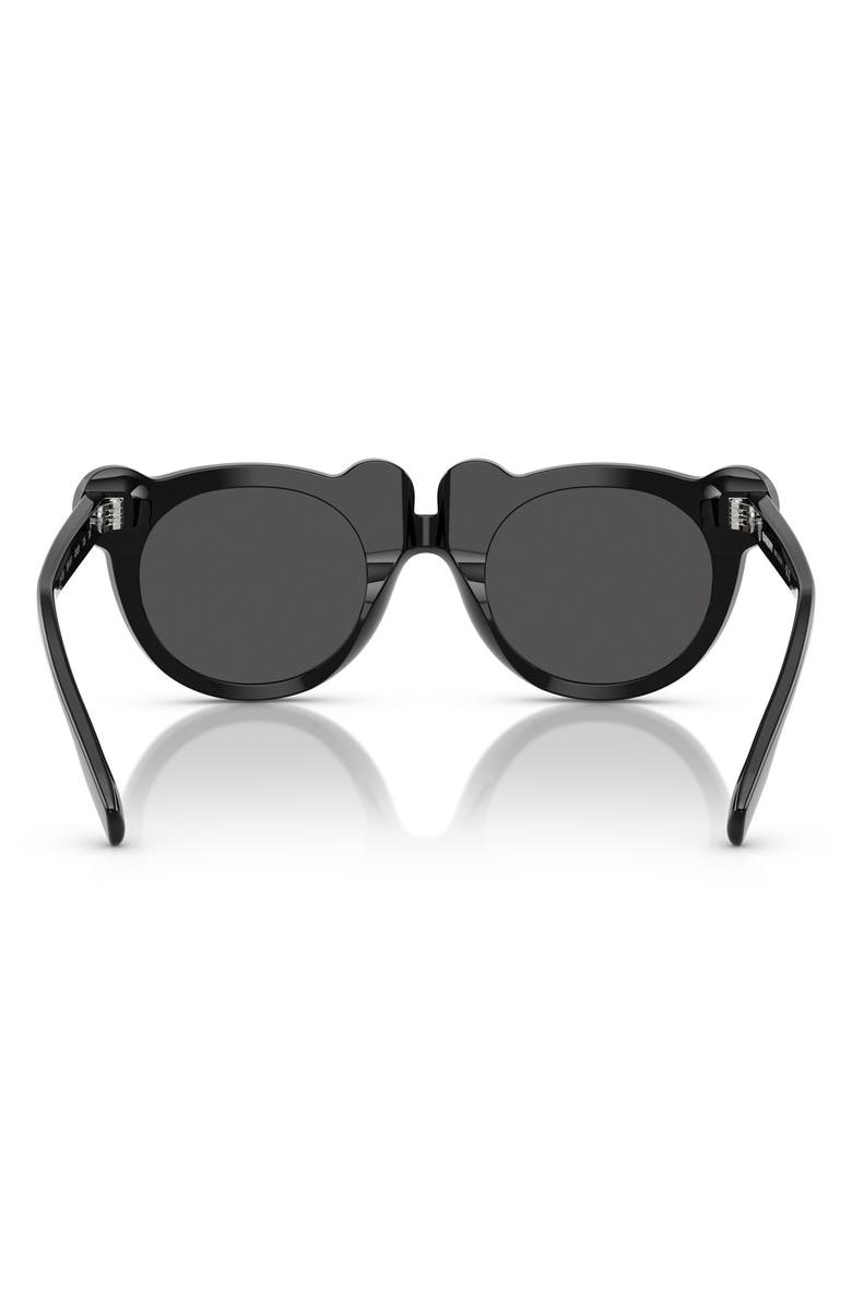 Burberry Kids' 43mm Irregular Sunglasses, Alternate, color, Black / Dark Grey