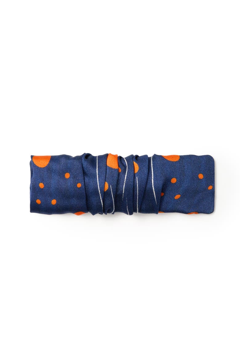 Celestia Silk Hair Barrette Clip, Main, color, Blue