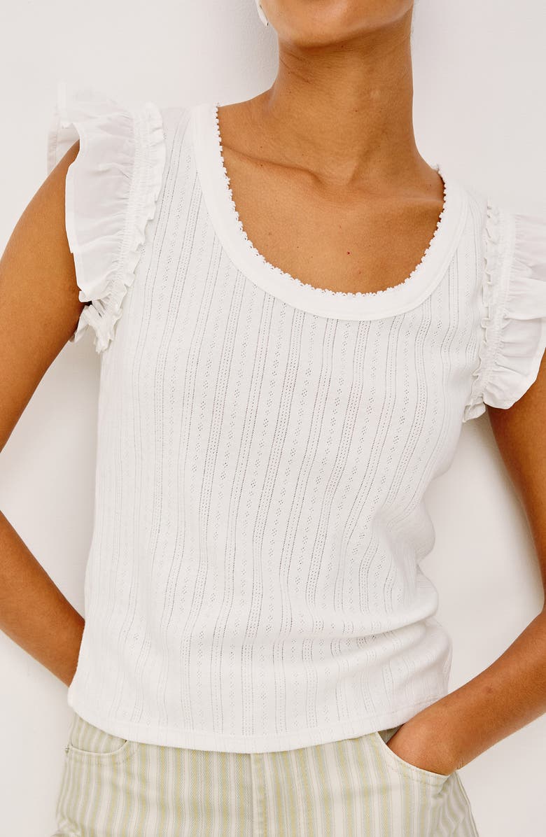 Rails Giovanna Pointelle Stitch Top, Alternate, color, White