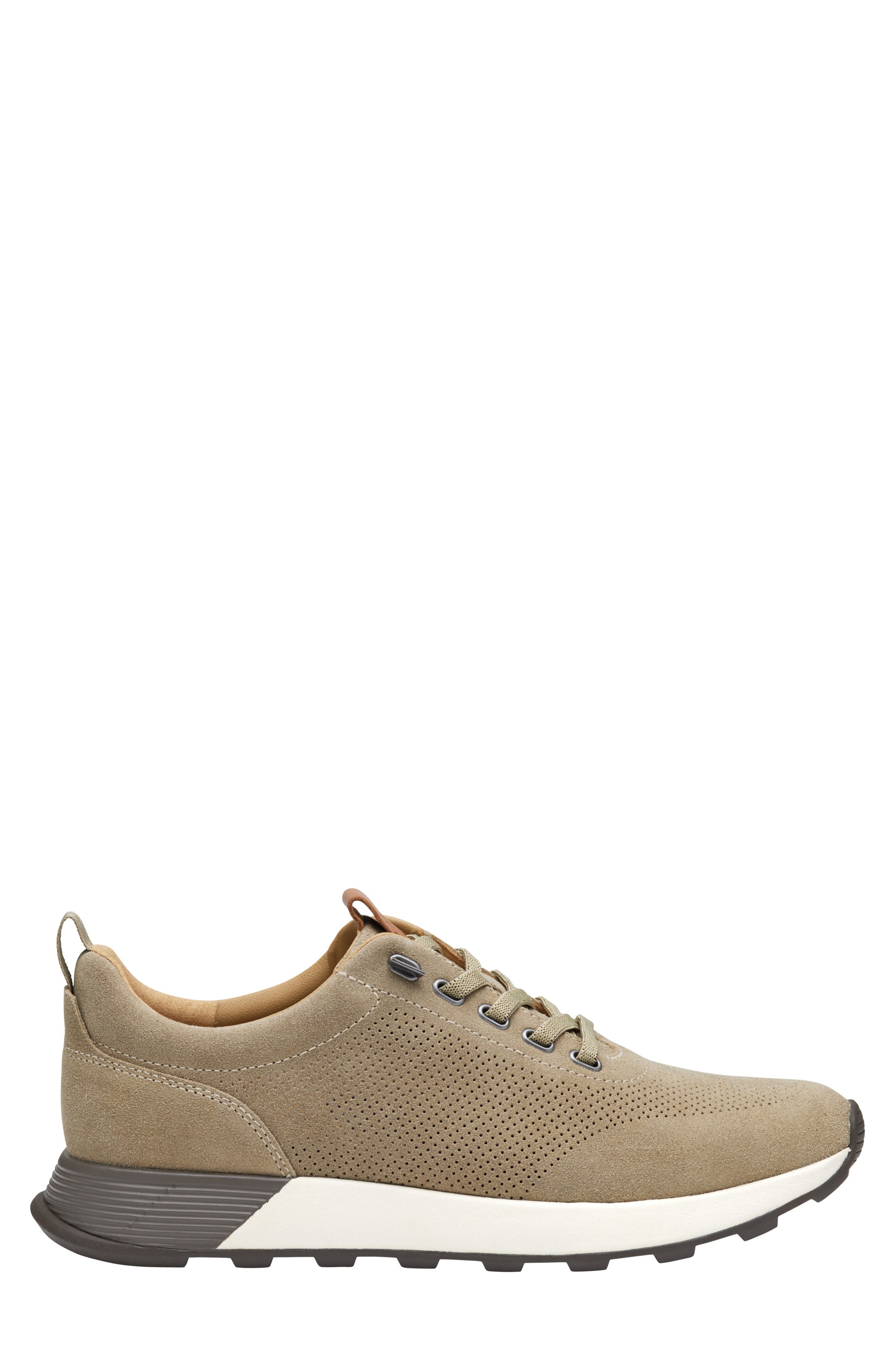 Johnston & Murphy Kinnon Perforated Leather Jogger Sneaker, Alternate, color, 