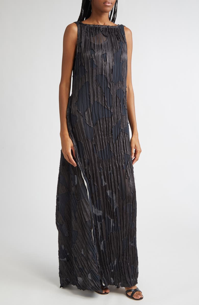 Jason Wu Collection Abstract Stripe Jacquard Gown, Alternate, color, Ink