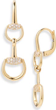 Gucci Horsebit Diamond Chandelier Earrings