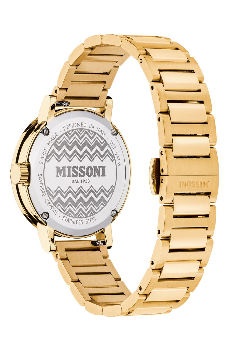 Missoni M2 Bracelet Watch, 34.5mm, Alternate, color, Ip Yellow Gold