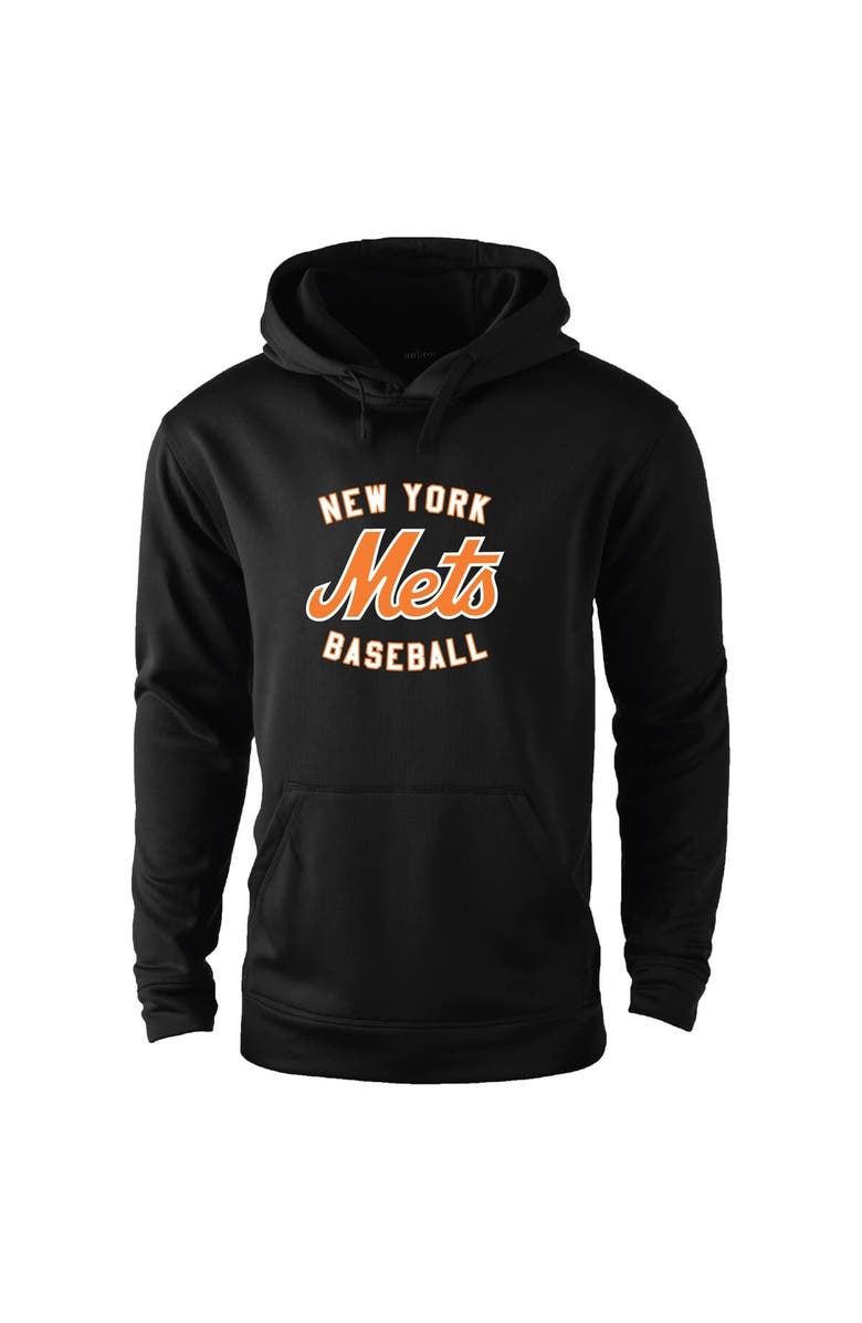 DUNBROOKE Men's Dunbrooke Black New York Mets Champion Pullover Hoodie, Main, color, Black