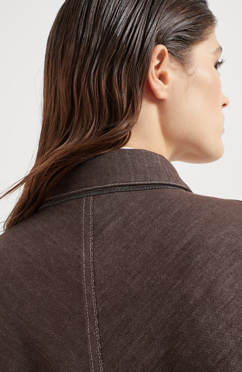 Brunello Cucinelli Outerwear With Monili In Chocolate