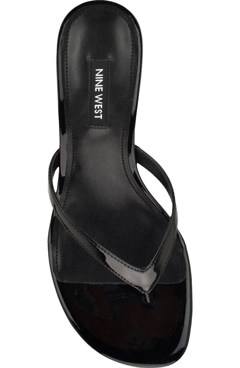 Nine West Cruise Kitten Heel Flip Flop, Alternate, color, Black