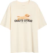 SANTO STUDIO Security Team Drappo Boxy Fit Cotton Graphic T-Shirt