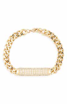 NORDSTROM RACK Cubic Zirconia Bar Chain Bracelet