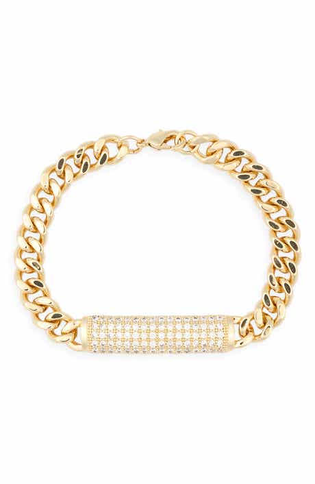 NORDSTROM RACK Cubic Zirconia Bar Chain Bracelet
