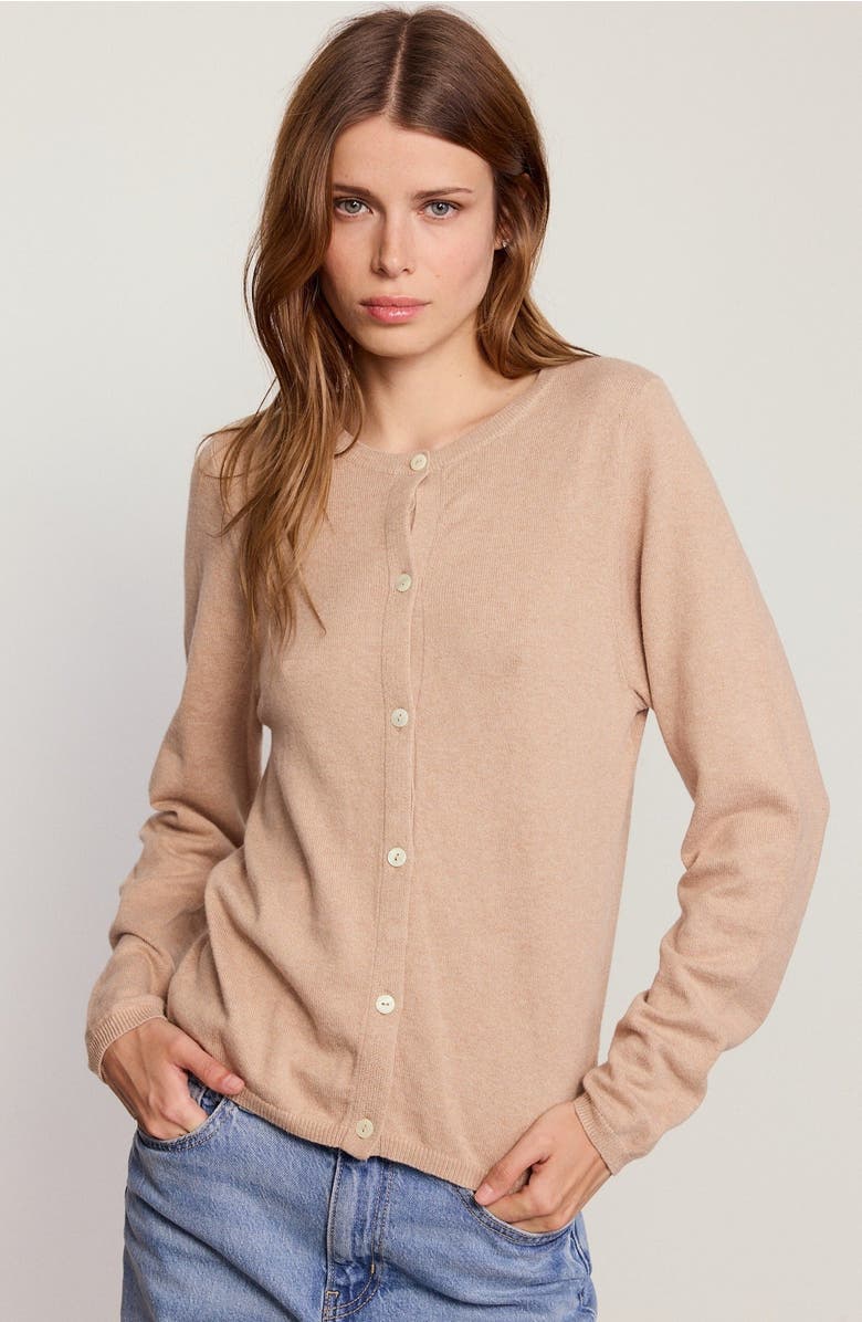 The Shirt by Rochelle Behrens The Crewneck Cotton Cashmere Sweater, Alternate, color, Sand
