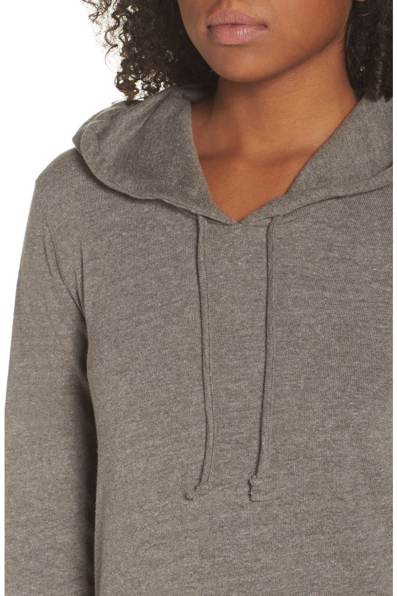 Cozy Pullover Hoodie, Alternate, color, VINTAGE COAL