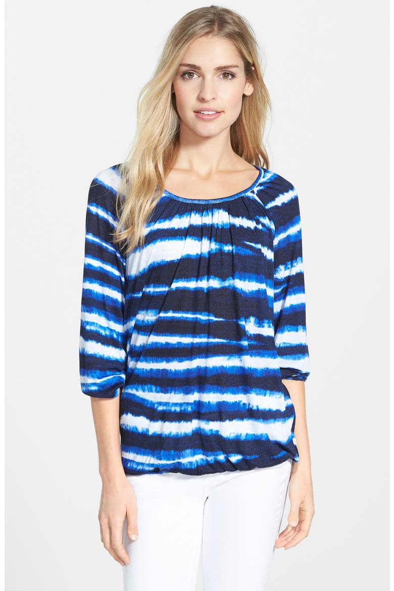 Tie Dye Peasant Top, Main, color, PRUSSIAN BLUE