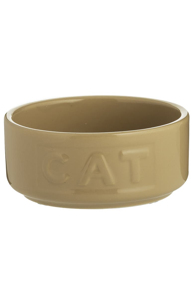 MASON CASH 5.2 Inch Cane Cat Food and Water Bowl, Main, color, Brown