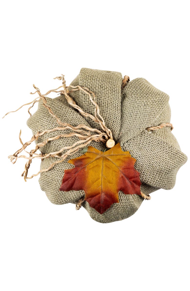 Northlight Burlap and Jute Fall Harvest Pumpkin Decoration - 6.75", Alternate, color, 
