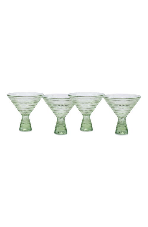 Fortessa Jupiter Martini Glasses, Set Of 4 In Sage