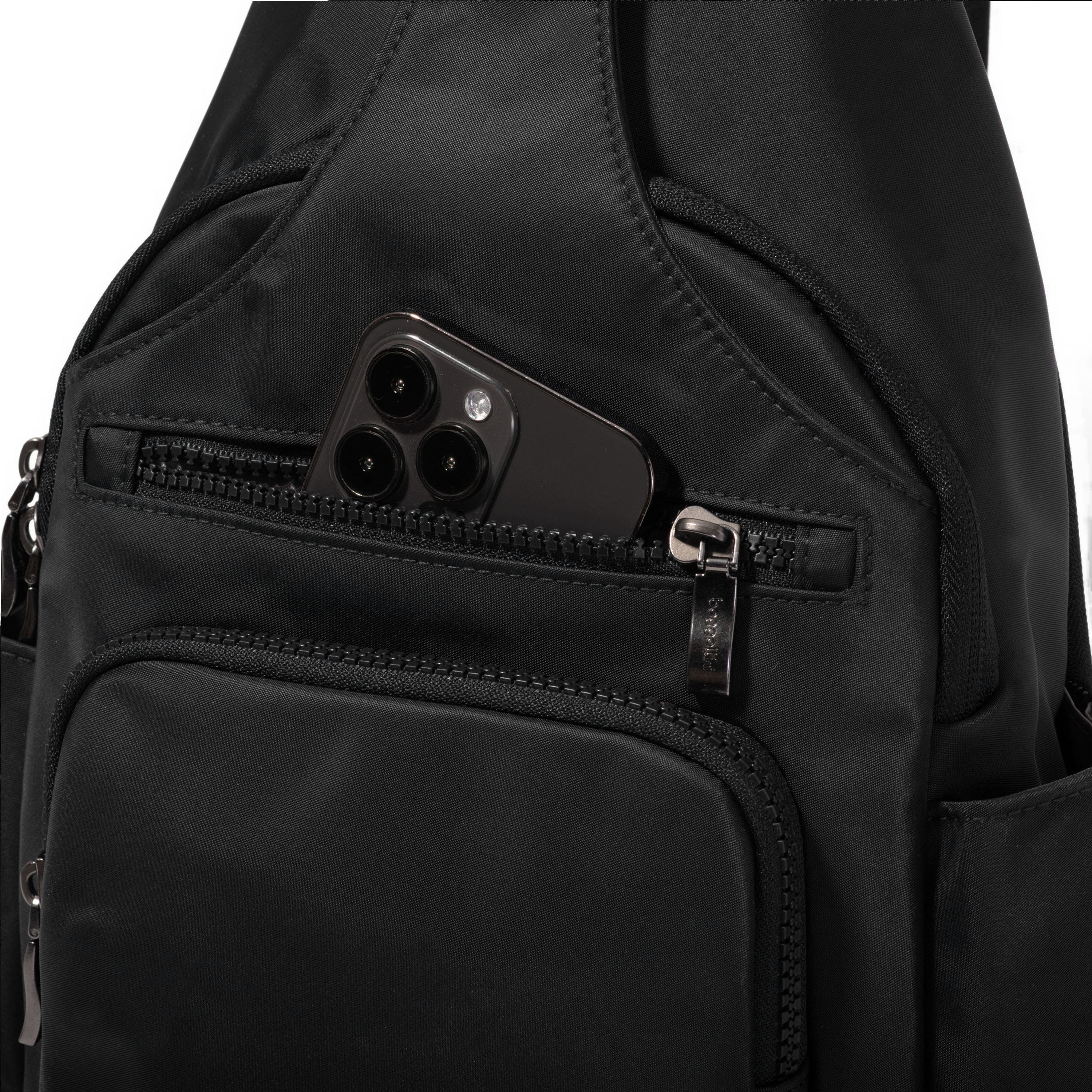 BAGGALLINI Central Park Large Sling Bag, Alternate, color, Black Twill