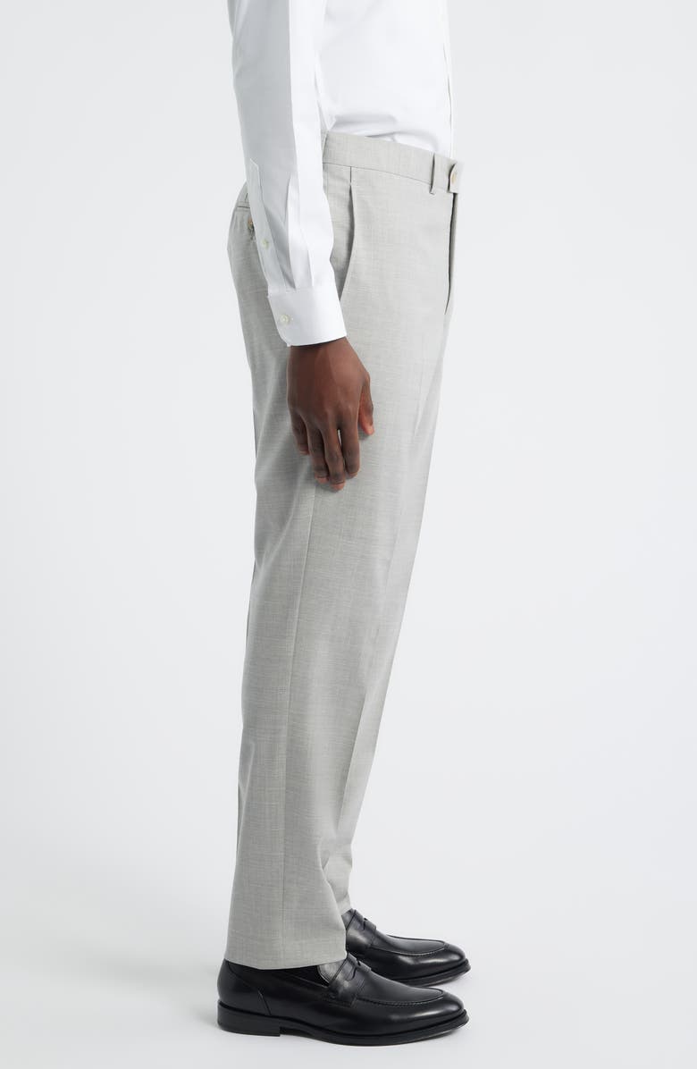 Jack Victor Piero Flat Front Stretch Cotton 
Wool Pants, Alternate, color, Light Grey
