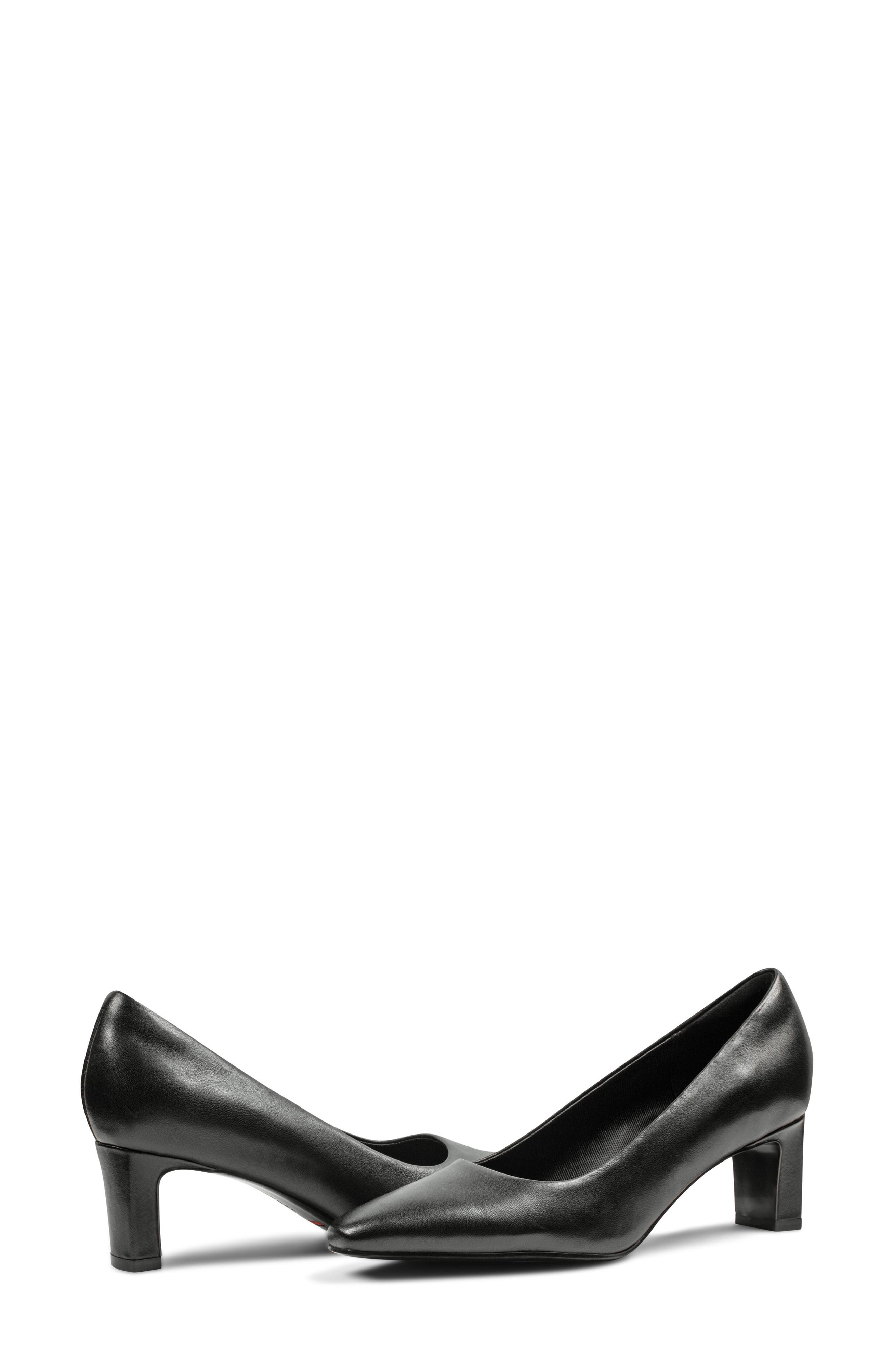 Rockport Merida Almond Toe Pump, Alternate, color, Black