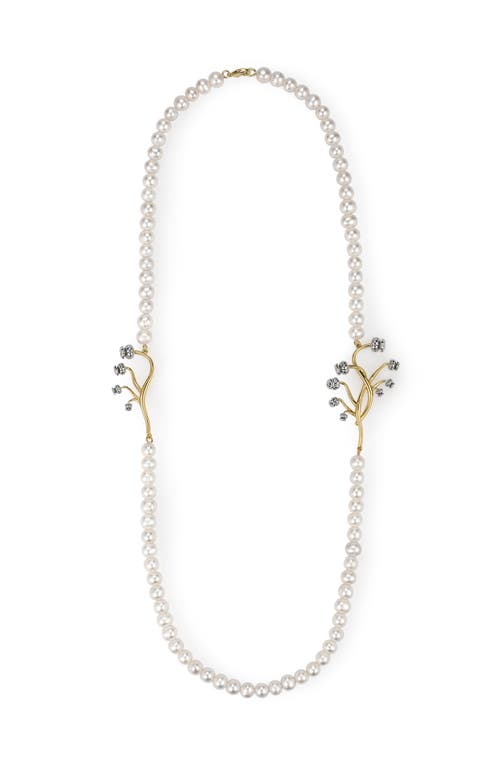 Rc Retro Chic Lily Of The Valley Pearl Necklace In White