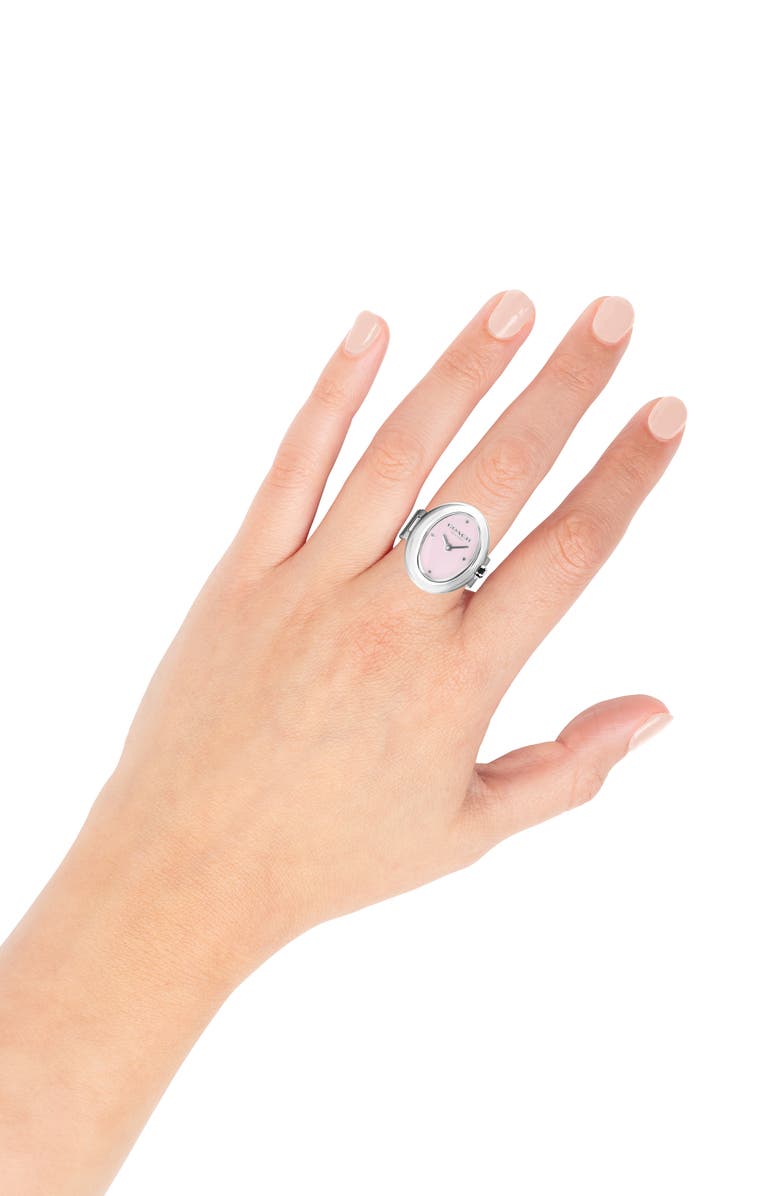 COACH Sammy Ring Watch, 18mm x 22.5mm, Alternate, color, Blush