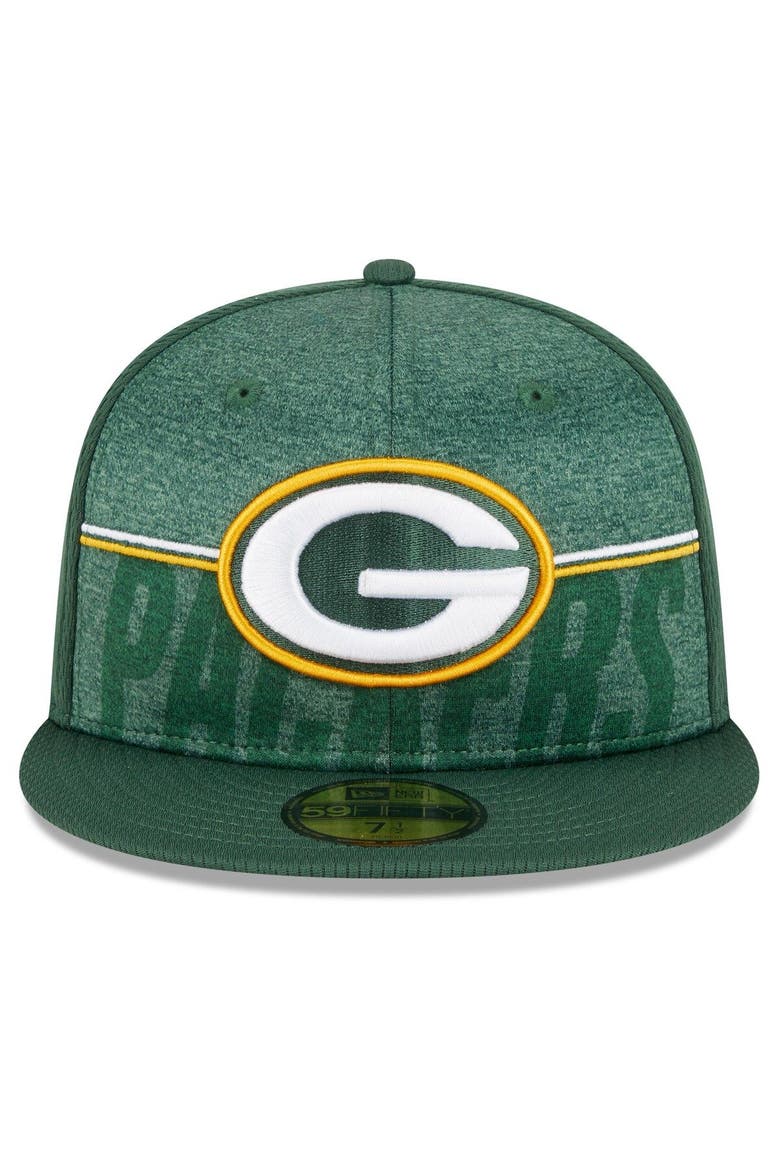 Men's New Era Green Green Bay Packers 2023 NFL Training Camp 59FIFTY Fitted Hat, Alternate, color, Green