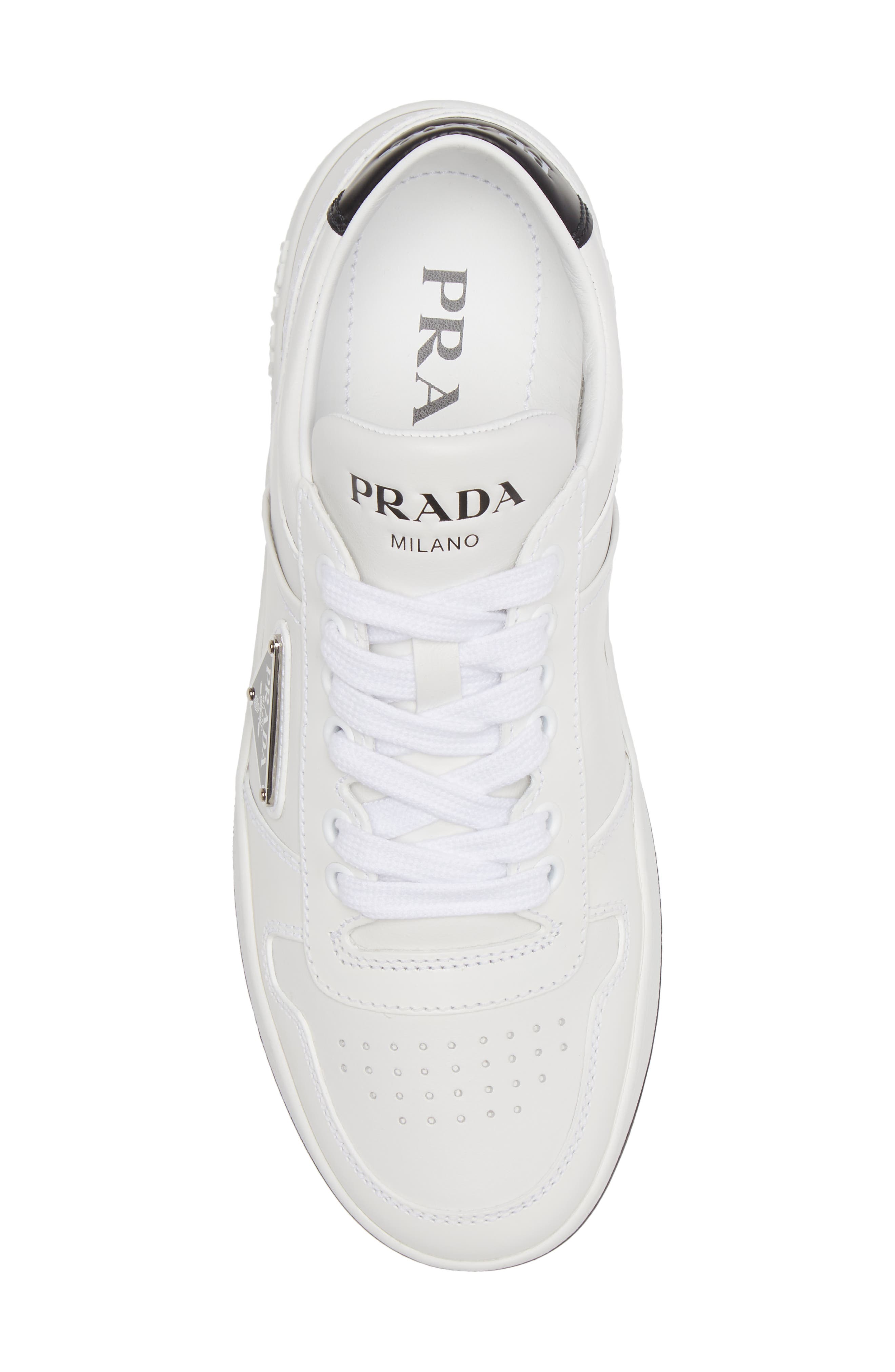 Prada Logo Low Top Sneaker, Alternate, color, 