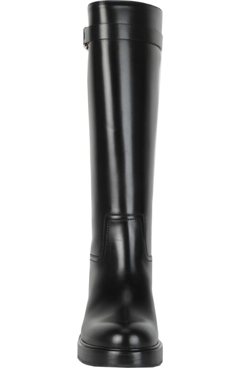 FERRAGAMO Rosalie Tall Leather Boot, Alternate, color, Black
