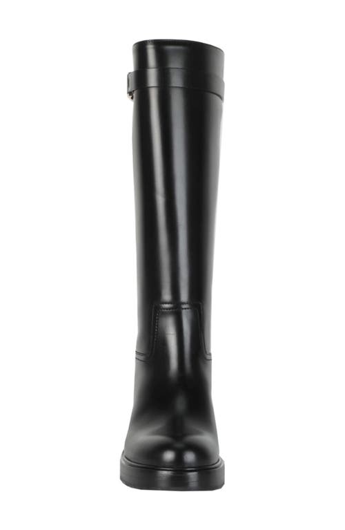 Ferragamo Rosalie Tall Leather Boot In Black