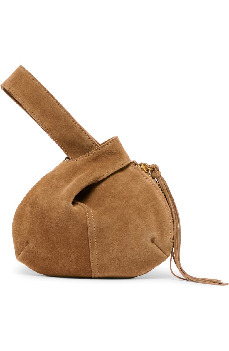 Dolce Vita Zury Leather Fringe Handbag, Alternate, color, Camel