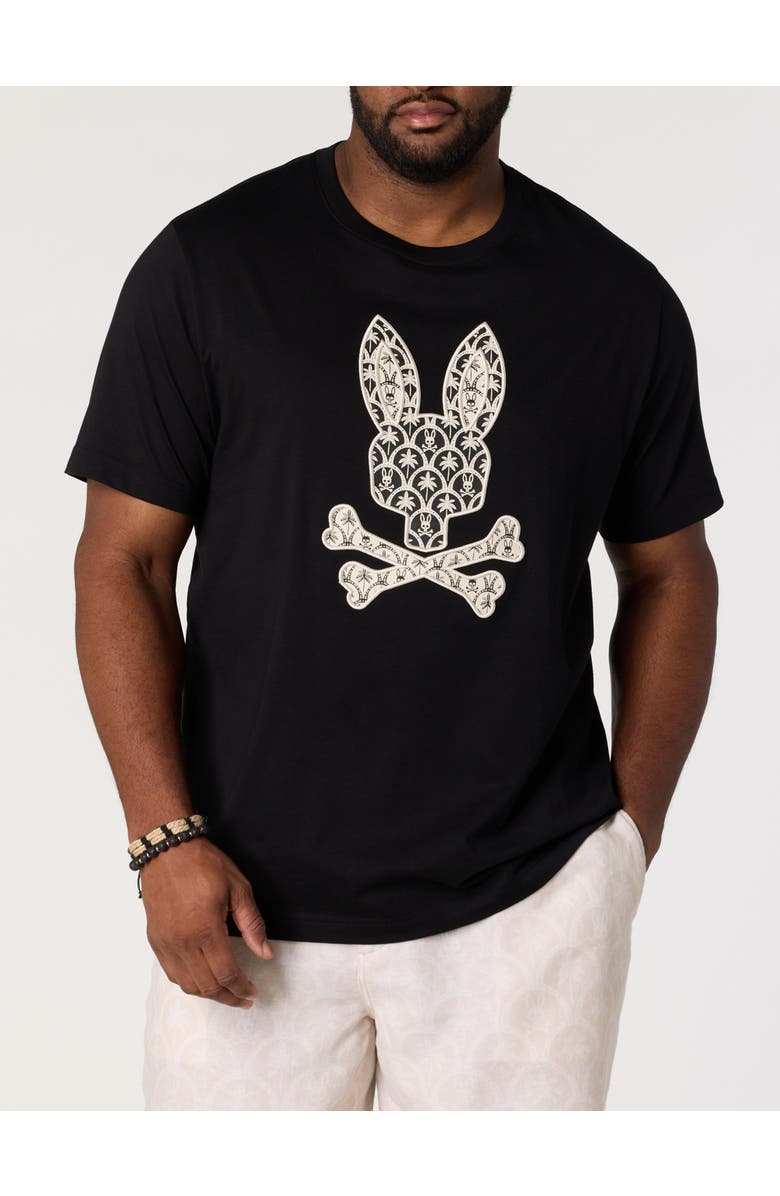 Psycho Bunny Big & Tall Brad Graphic Tee, Main, color, Black