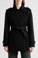 Michael Kors Double Face Wool Blend Crop Trench Coat