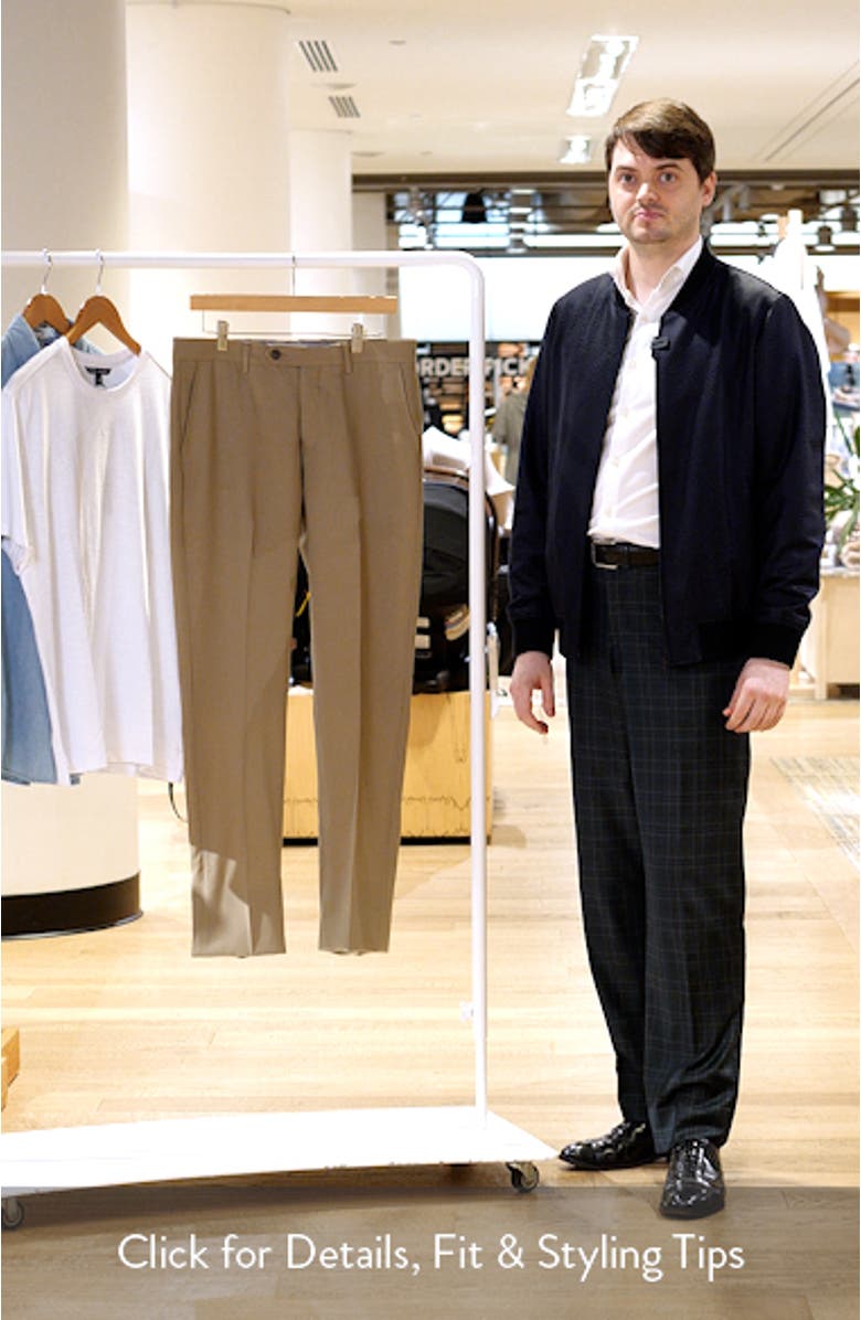 Flat Front Tropical Weight Wool Dress Pants, sales video thumbnail