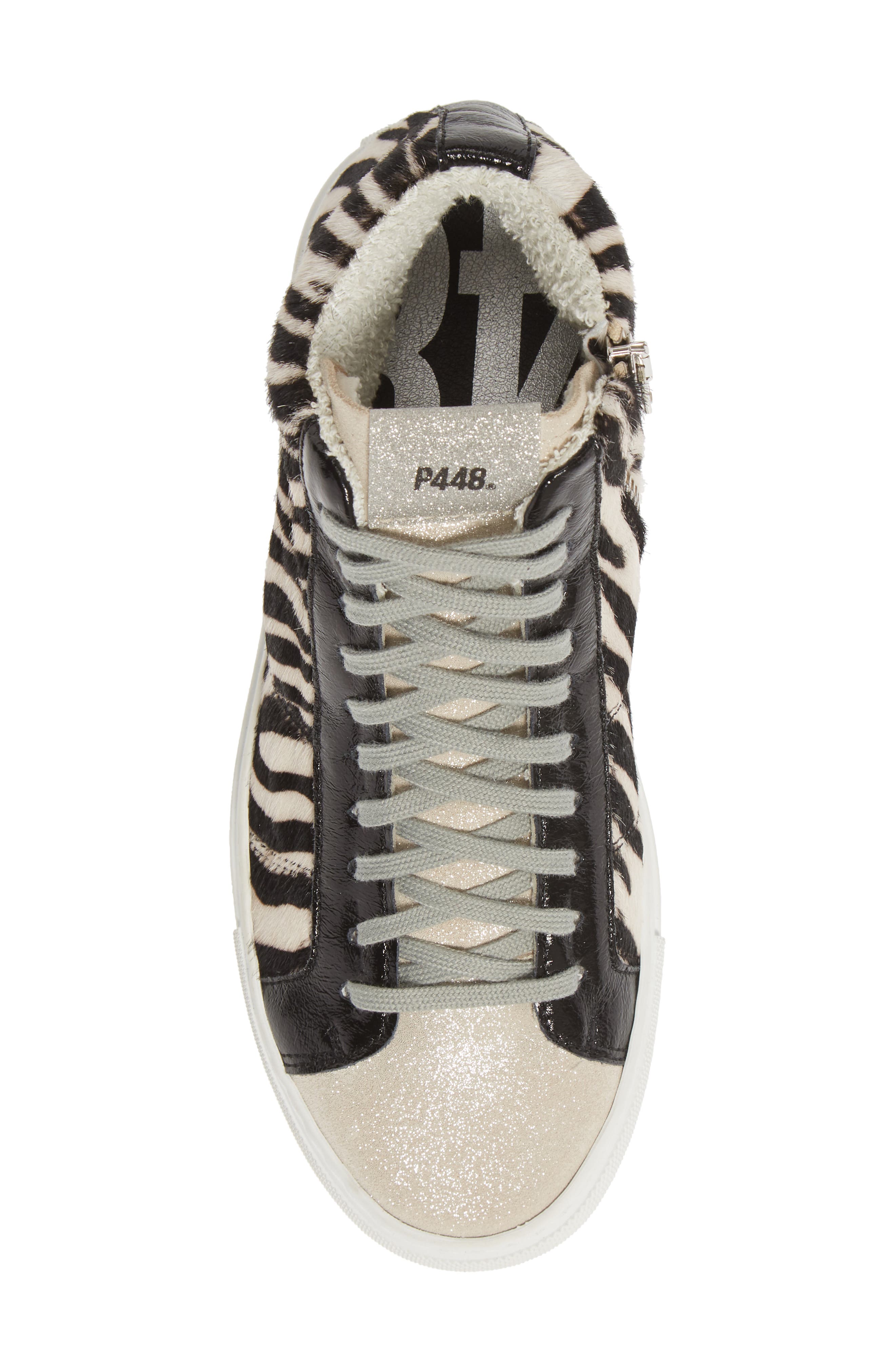 P448 Star Zebra High Top Sneaker, Alternate, color, 