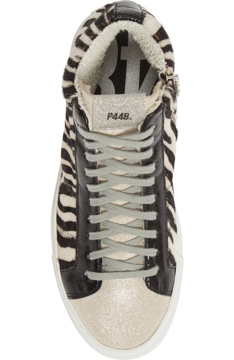 P448 Star Zebra High Top Sneaker, Alternate, color,