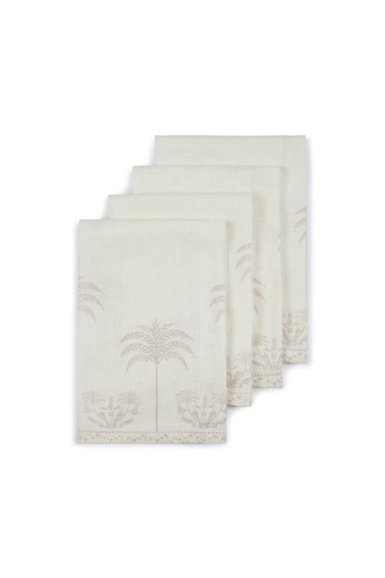 La Fortuna Palms Napkins - Set of 4, Main, color, Seashell Gray & Dunes